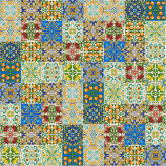 Unlimited pattern with tiles of Toscana's style