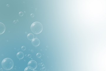 Left Soap bubbles background