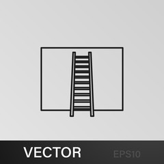 stairs against the wall icon. Stairs in our life Icon. Premium quality graphic design. Signs, symbols collection, simple icon for websites, web design, mobile app