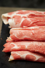 Frozen shabu shabu pork meat 