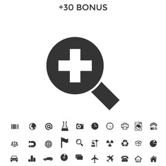 Fototapeta premium zoom in icon vector illustration for website and design icon