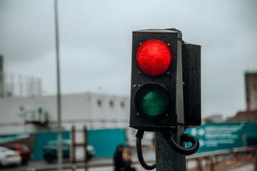 traffic light with light