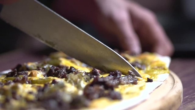 Mixed pita with minced eggs and cheese