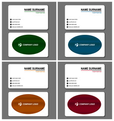 Business card design vector simple identity