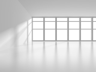 Futuristic White Architecture Design Background