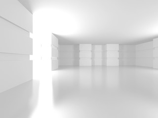 Futuristic White Architecture Design Background