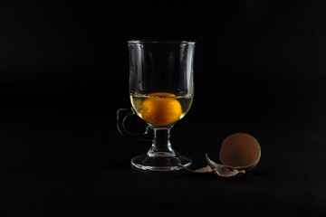egg in a glass