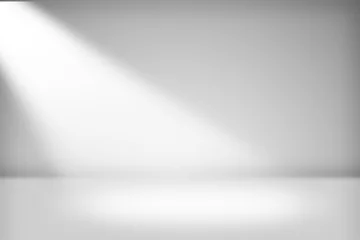 Foto op Plexiglas Room studio backdrop gradient with left spotlight © Attapol