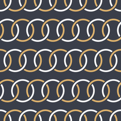 Abstract seamless circles chain pattern.