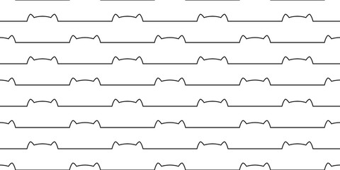 cat seamless pattern vector kitten calico line scarf isolated cartoon tile wallpaper repeat background illustration gift wrap paper design © CNuisin