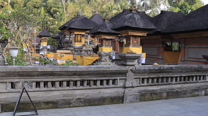 A beautiful view of Tirta Empul temple in Bali, Indonesia.