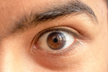 Fototapeta na wymiar close up of men eye