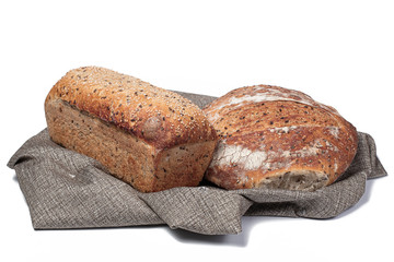 bread isolated on white background