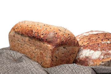 bread on white background