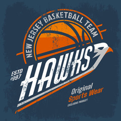New Jersey basketball team logo for clothing