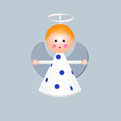 Angel, a traditional german wood decoration figure.