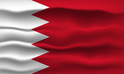 Vector illustration national flag of Bahrain. Simply vector illustration eps10.