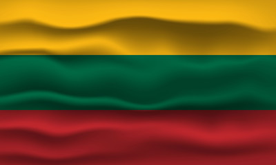 Fototapeta premium Vector illustration national flag of Lithuania. Simply vector illustration eps10.