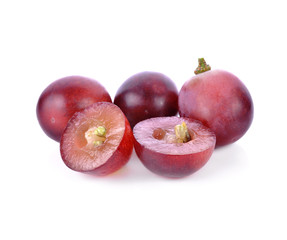 red grape isolated on white