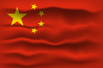 Vector illustration national flag of China. Simply vector illustration eps10.