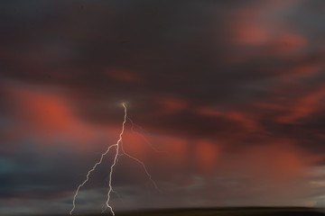 Lightning from moving train