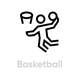 Basketball sport icons