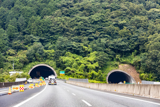 Highway View From Car  In Japan