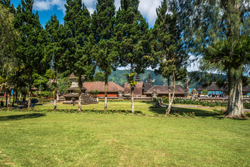 A beautiful view of Ulun Danu Beratan temple in Bali, Indonesia.