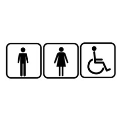 Gender signs toilet vector illustration.