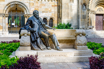 Statue of the Hungarian politician Ignac Daranyi sitting © KarSol