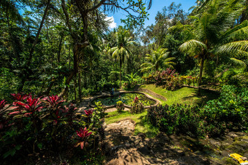 A beautiful view of Goa Gajah temple in Bali, Indonesia