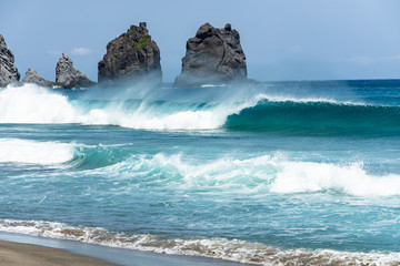 beach view in Niijima island Japan