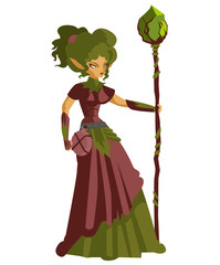 magical lady sorceress elf wizard 