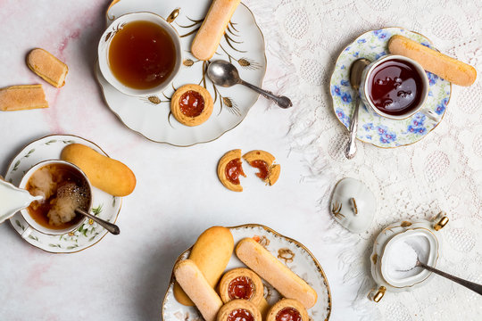 High English tea with biscuits