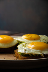 delicious egg and avocado sandwiches