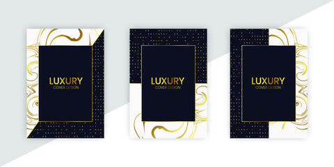 Set Luxury Minimal Cover With Marble Gold