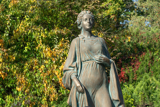 Uman, Ukraine - Oct 30, 2019: Monument to Sofia in Sofievka park -