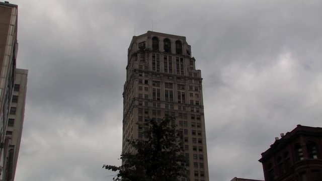 Broderick Tower in Detroit prior to renovation, Michigan, USA.