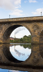 hexham bridge with reflection of Egger UK