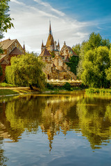 Budapest, Hungary: The famous tourist attraction Vajdahunyad Castlealso known as the Dracular castle.