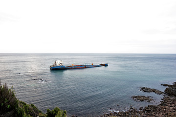 Obraz premium Sunken Ship longexposure view in Istanbul black sea