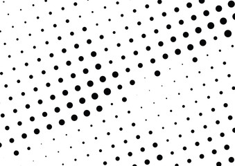 Abstract halftone dotted background. Monochrome grunge pattern with dot and circles.  Vector modern pop art texture for posters, sites, business cards, cover, postcards, labels, stickers layout.