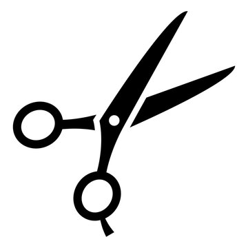 Solid Black Vector Icon Set Scissors Stock Vector (Royalty Free