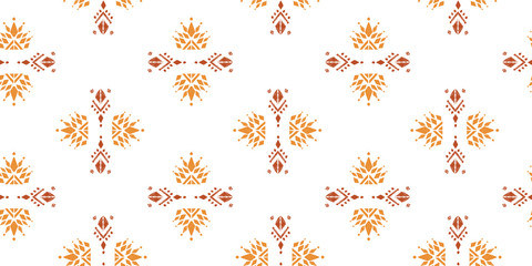 Old style ikat color etnical tribal hand - drawn pattern navajo motif for packing, wallpaper, batik.