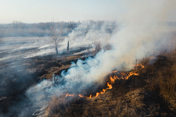 Wild fire aerial