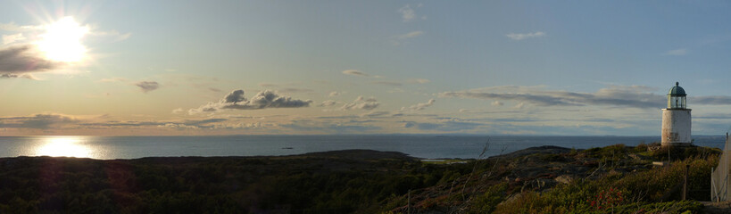 Obraz premium Panoramic view of landscapes and coast the Koster, Sydkoster and Nordkoster islands. Archipielago of Kosterhavets Nationalpark. Stromstad. Bohuslan. Sweden.