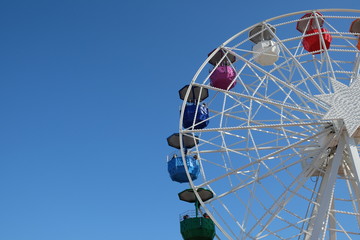 Ferris wheel on mount Tibidabo in Barcelona, Spain