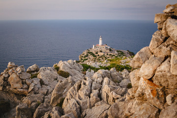 Lighthouse on Cap de Formentor. Mallorca island, Spain