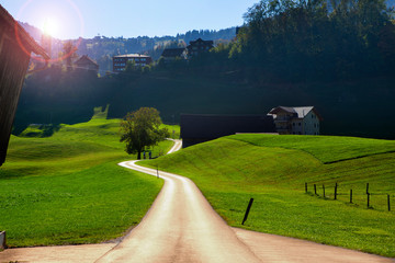 country road leading into horizone during daylight