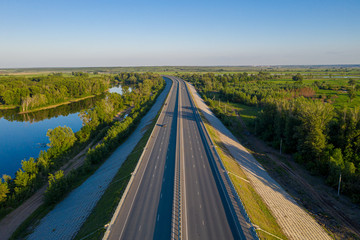 Road night aerial